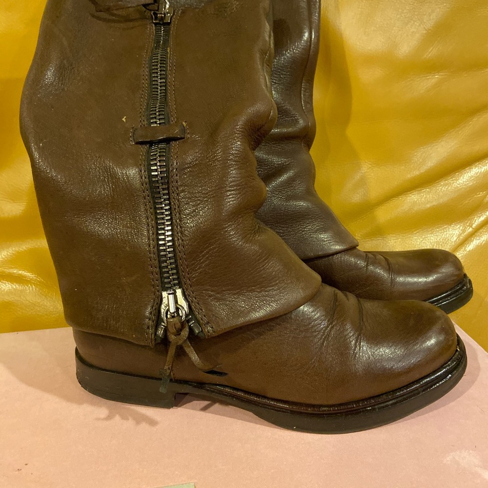 Miu miu leather boots size 5.5